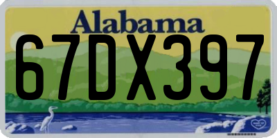 AL license plate 67DX397