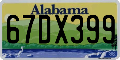 AL license plate 67DX399