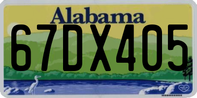 AL license plate 67DX405