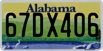 AL license plate 67DX406