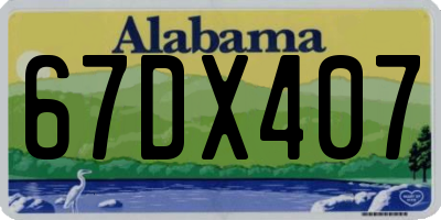 AL license plate 67DX407