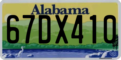 AL license plate 67DX410