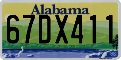 AL license plate 67DX411