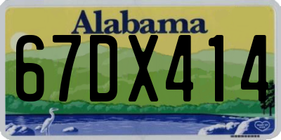 AL license plate 67DX414