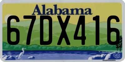 AL license plate 67DX416