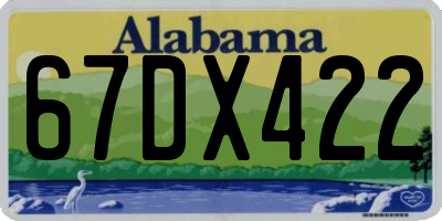 AL license plate 67DX422