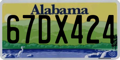 AL license plate 67DX424