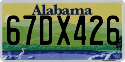 AL license plate 67DX426