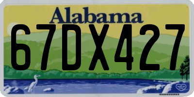 AL license plate 67DX427