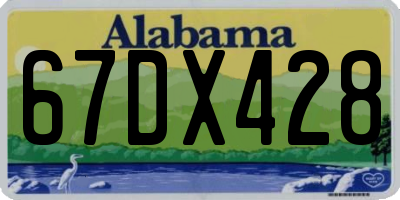 AL license plate 67DX428