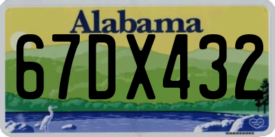 AL license plate 67DX432