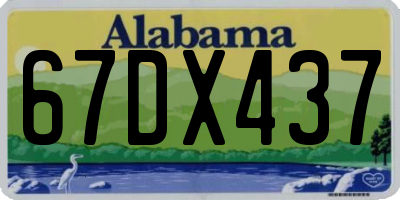 AL license plate 67DX437