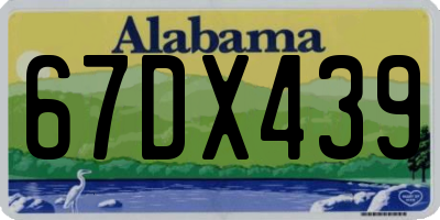 AL license plate 67DX439