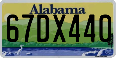 AL license plate 67DX440