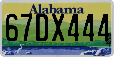 AL license plate 67DX444