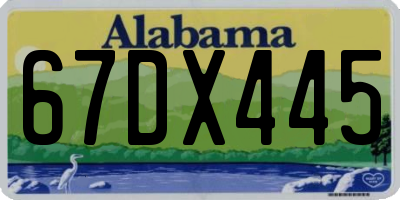 AL license plate 67DX445