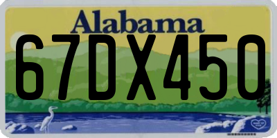 AL license plate 67DX450