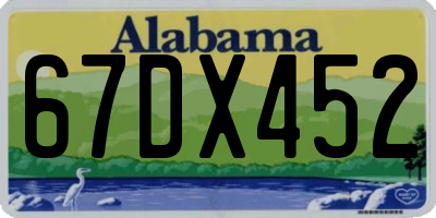 AL license plate 67DX452