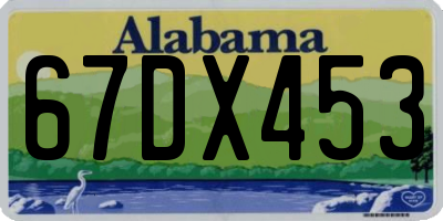 AL license plate 67DX453