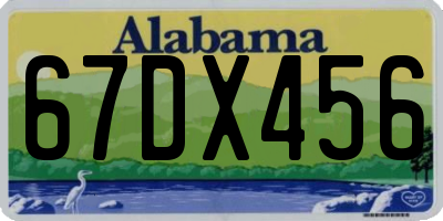 AL license plate 67DX456