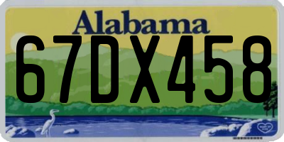 AL license plate 67DX458