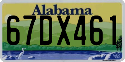 AL license plate 67DX461