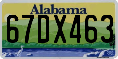 AL license plate 67DX463