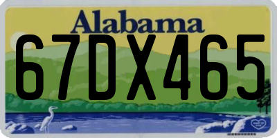 AL license plate 67DX465