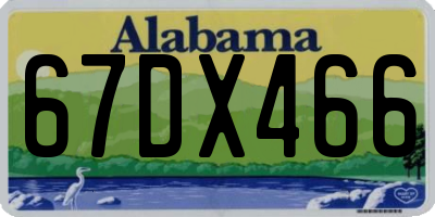 AL license plate 67DX466