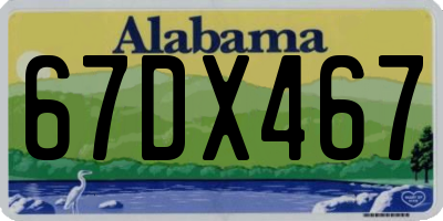 AL license plate 67DX467