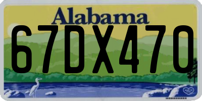 AL license plate 67DX470