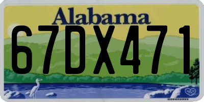 AL license plate 67DX471