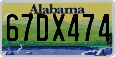 AL license plate 67DX474