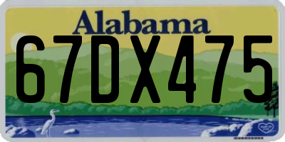 AL license plate 67DX475