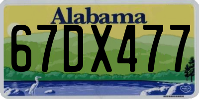 AL license plate 67DX477