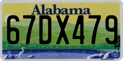 AL license plate 67DX479