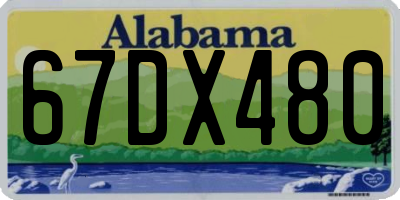 AL license plate 67DX480