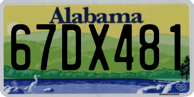 AL license plate 67DX481