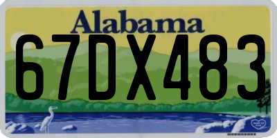 AL license plate 67DX483