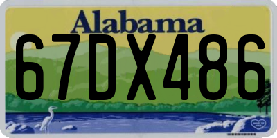 AL license plate 67DX486