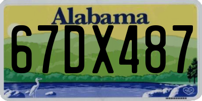 AL license plate 67DX487