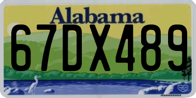 AL license plate 67DX489