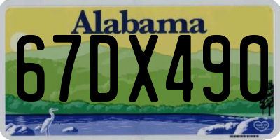 AL license plate 67DX490