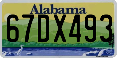 AL license plate 67DX493