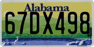 AL license plate 67DX498