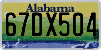 AL license plate 67DX504