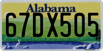 AL license plate 67DX505