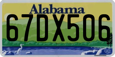 AL license plate 67DX506