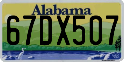 AL license plate 67DX507