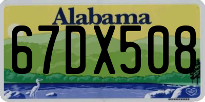 AL license plate 67DX508